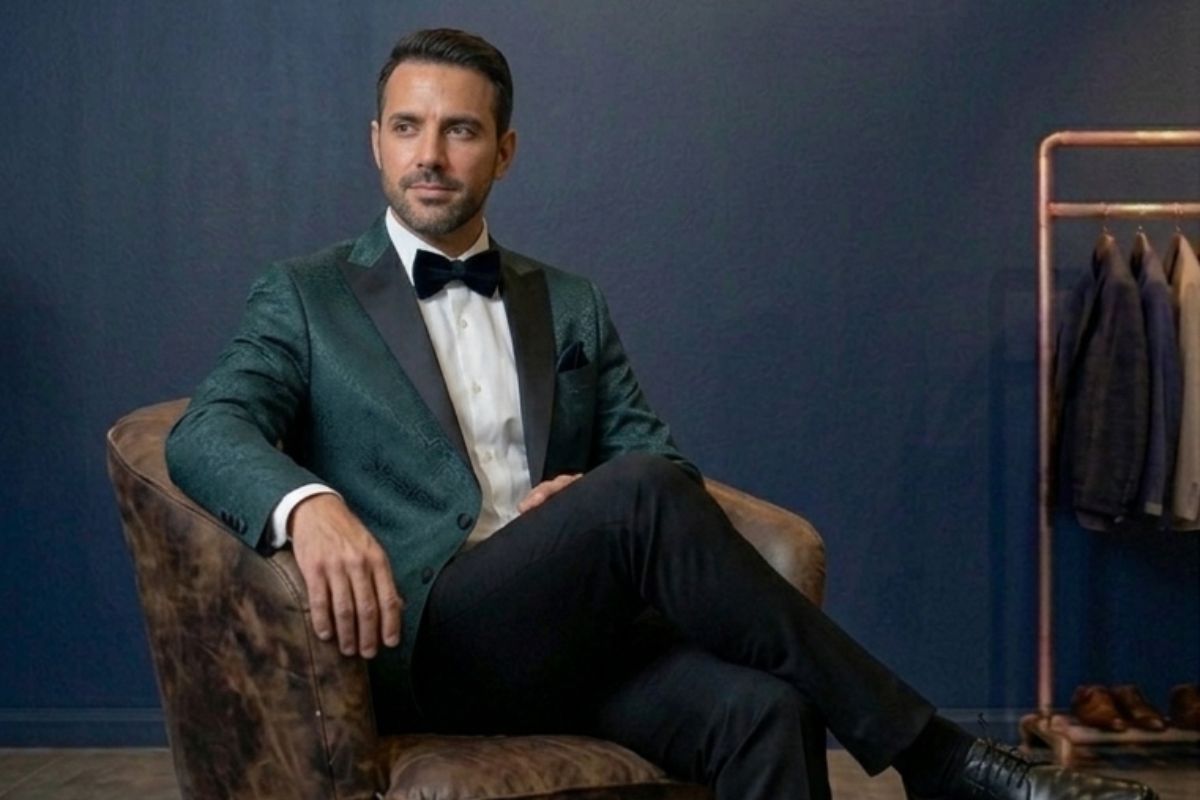 Colección Imperiale · Traje jacquard esmoquin slim fit para hombre · Mus Trajes Modernos Las Condes Santiago